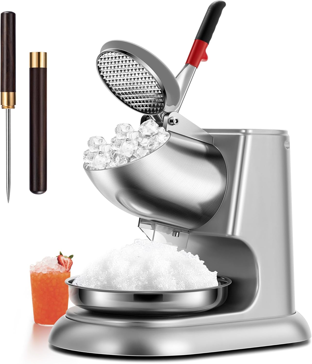 Ice Pick Pick - Machine à glace pilée électrique argentée