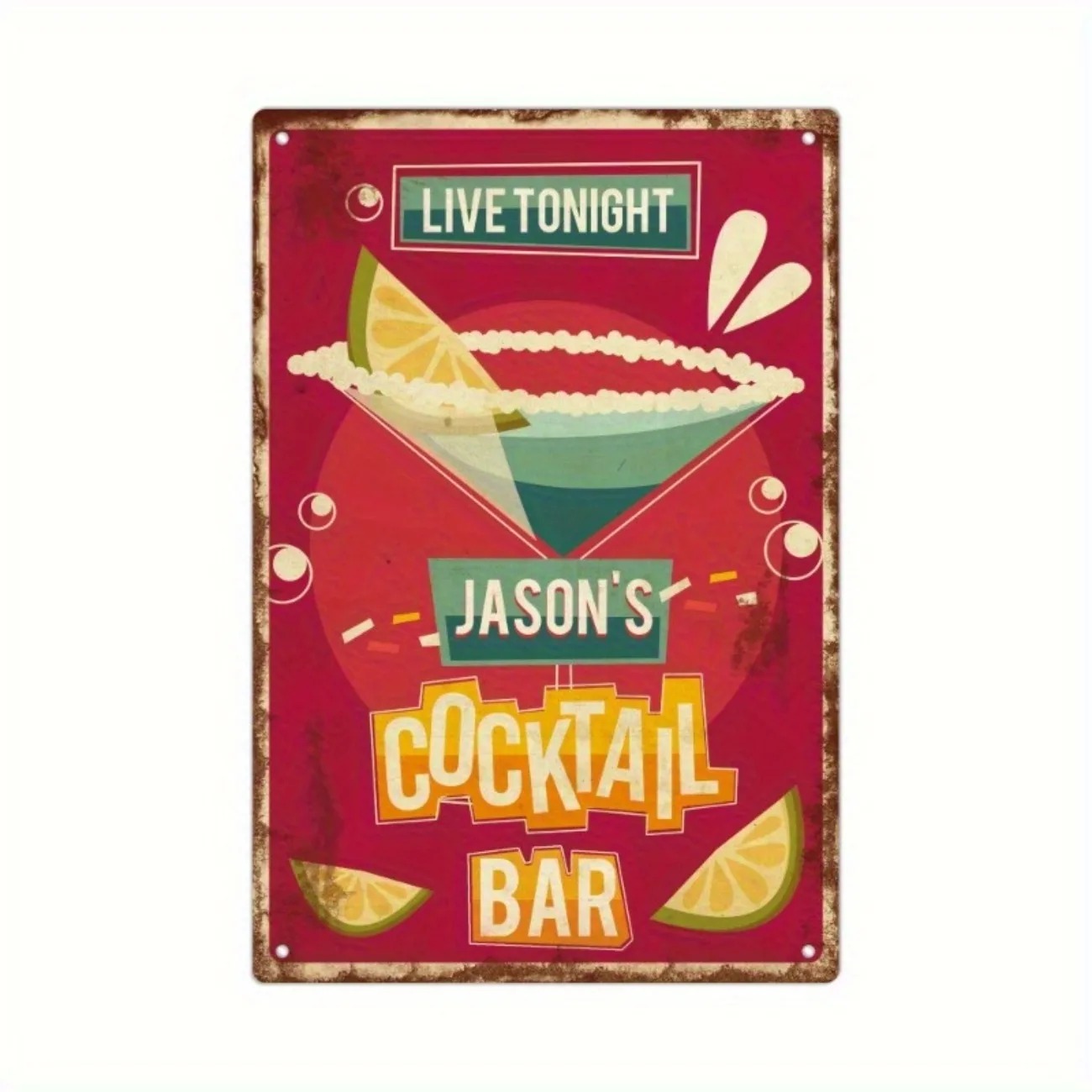 Home Bar Signs - Panneau Métallique Personnalisé 