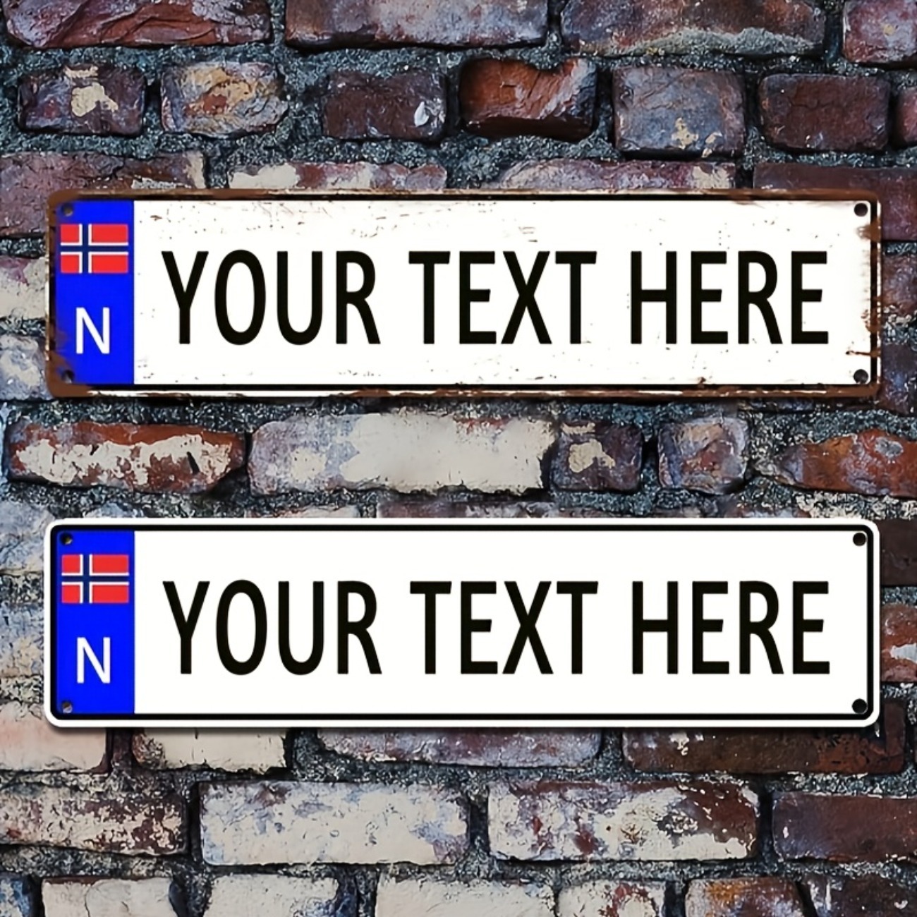 Home Bar Signs - Panneau métallique Vintage norvégien personnalisé, décoration