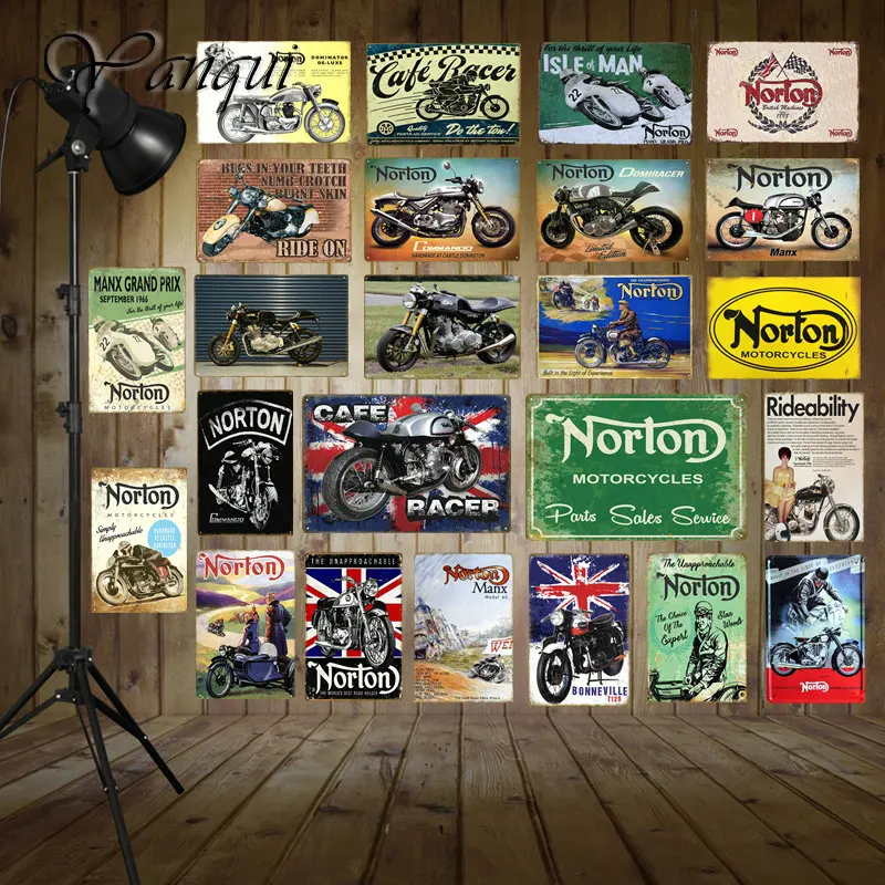 Home Bar Signs - Norton-Affiche décorative rétro en métal pour