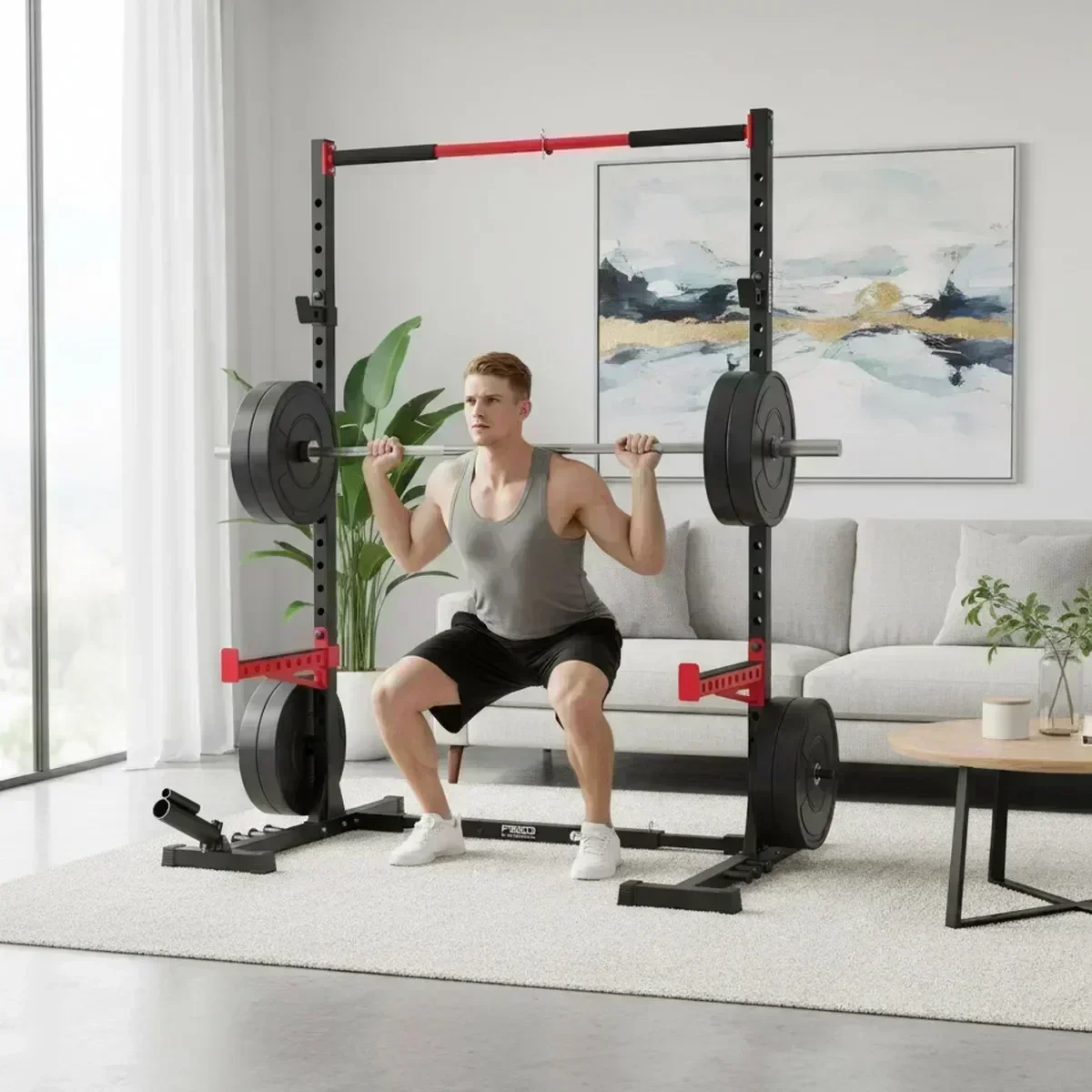 Home Bar And Gym - Support de Squat Réglable pour Salle