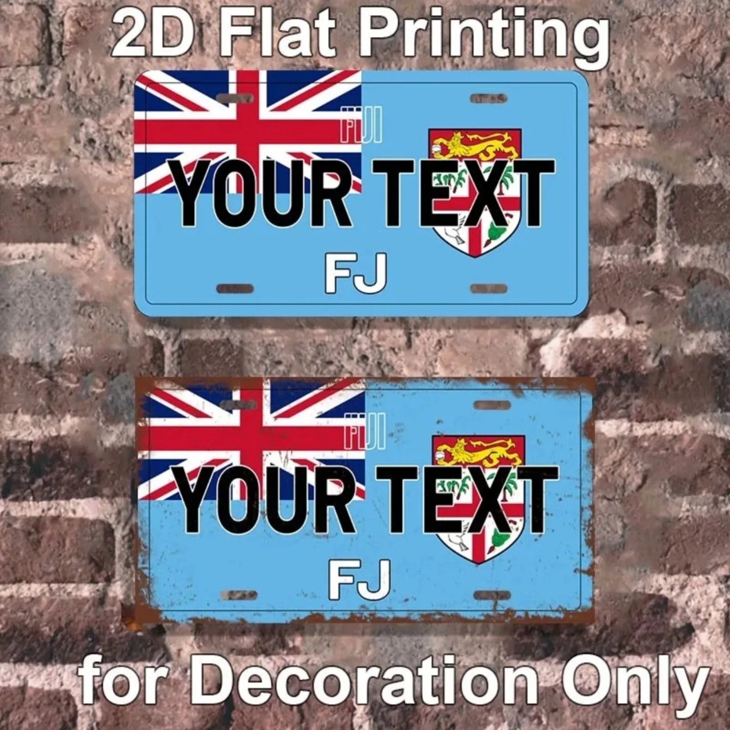 Home Bar Signs - Panneau en aluminium personnalisé Fidji, décoration