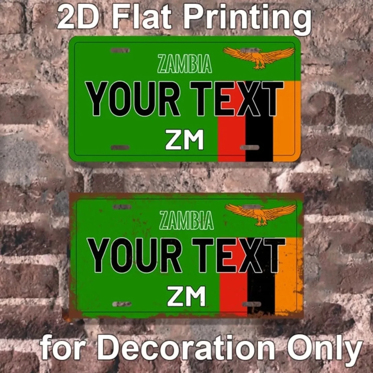 Home Bar Signs - Panneau en aluminium personnalisé Zambie, décoration