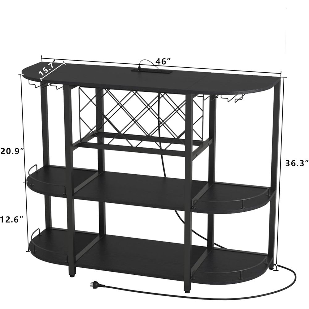 Table basse noire à 3 niveaux  - Home Bar And Kitchen avis et prix
