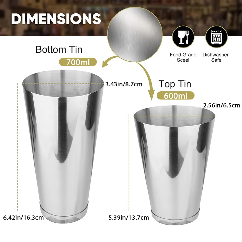 Ensemble de shakers à cocktail - Boston Shaker Set avis et prix
