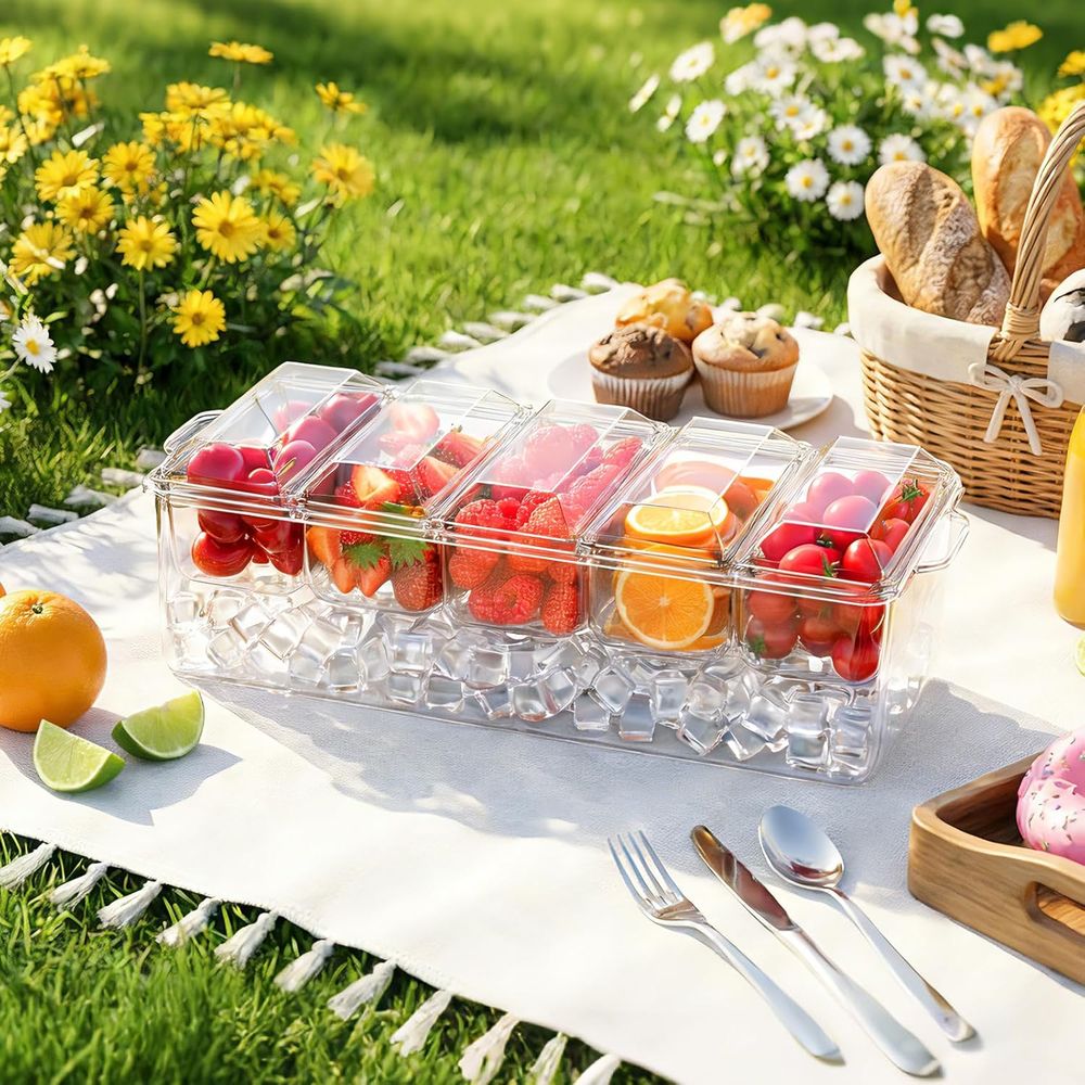 Plateau à condiments, support  - Garnish Tray Set avis et prix