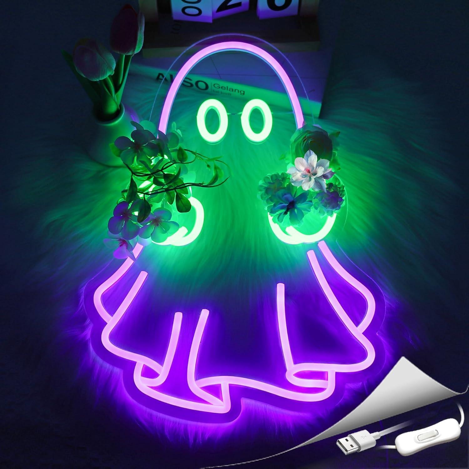 Enseigne néon LED Ghost alimen - Home Bar Signs avis et prix