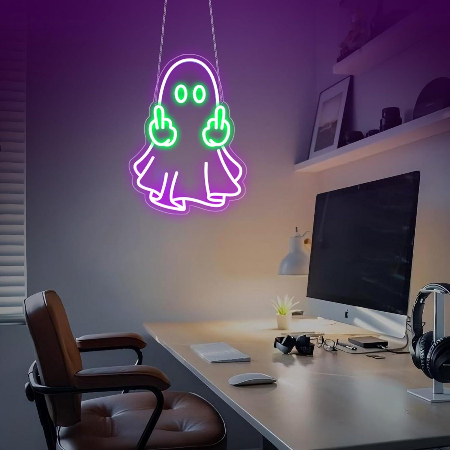 Enseigne néon LED Ghost alimen - Home Bar Signs avis et prix