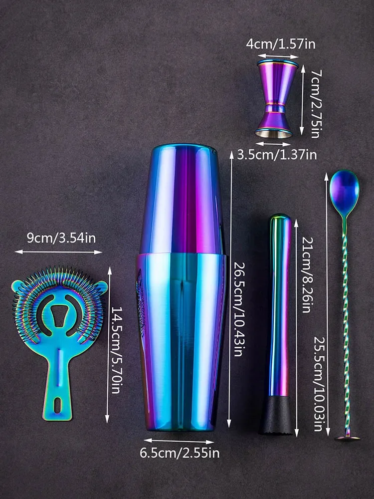 Shaker à Cocktail arc-en-ciel  - Boston Shaker Set avis et prix