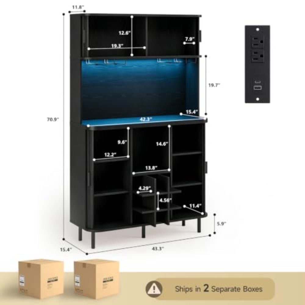 Meuble bar à vin cannelé de 71 - Home Bar And Cabinet avis et prix