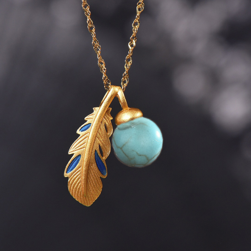 Collier pendentif en plumes de - Bar Cart Gold avis et prix