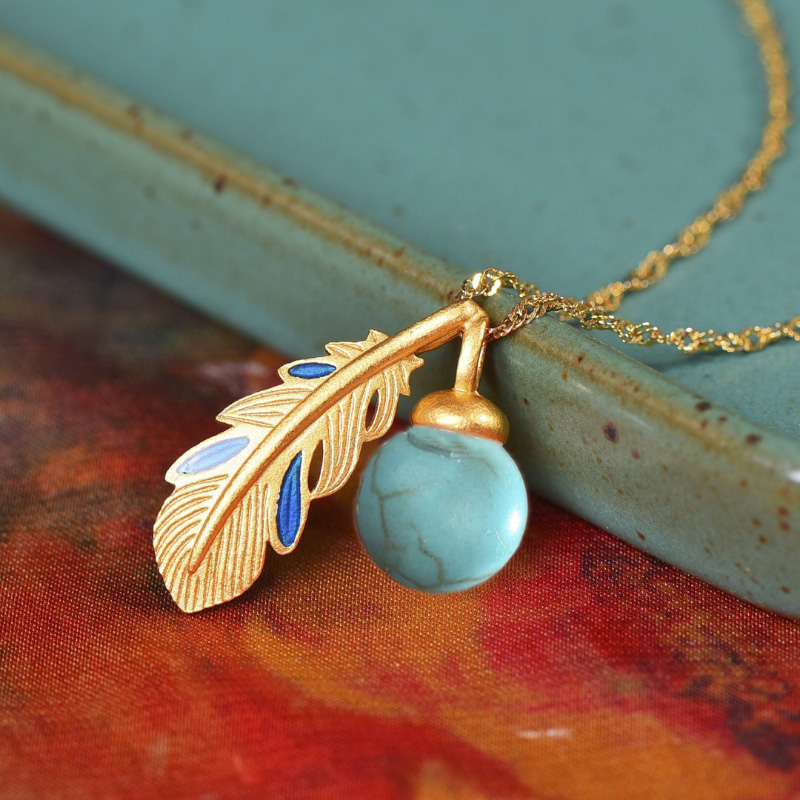 Collier pendentif en plumes de - Bar Cart Gold avis et prix